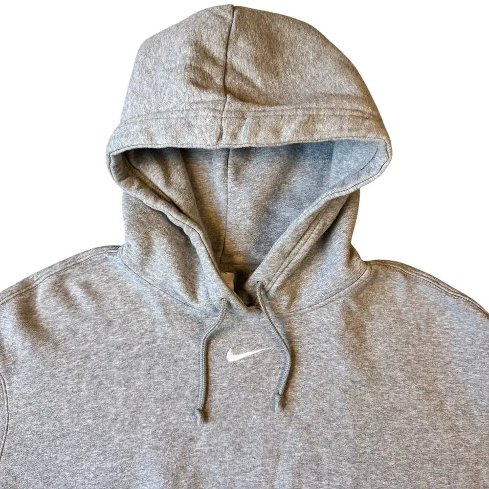 Vintage Y2K‎ Nike Center Swoosh Hoodie Gray Oversized Sweatshirt Men’s - Medium